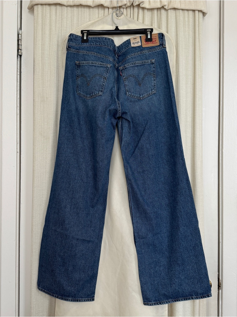 Levi’s Women’s Superlow Loose Wide Leg Blue Denim Jeans 31 - Picture 2 of 9
